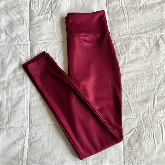 Wild Fable Burgundy High-Waisted Full Length Leggings. Women’s Size XS - Picture 2 of 9